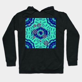 Popping trippy flowers on kaleidoscope Hoodie